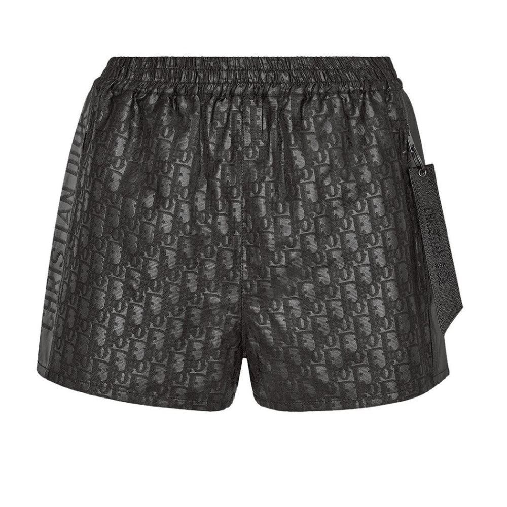 Christian Dior Technical Taffeta Jacquard Oblique Short Black